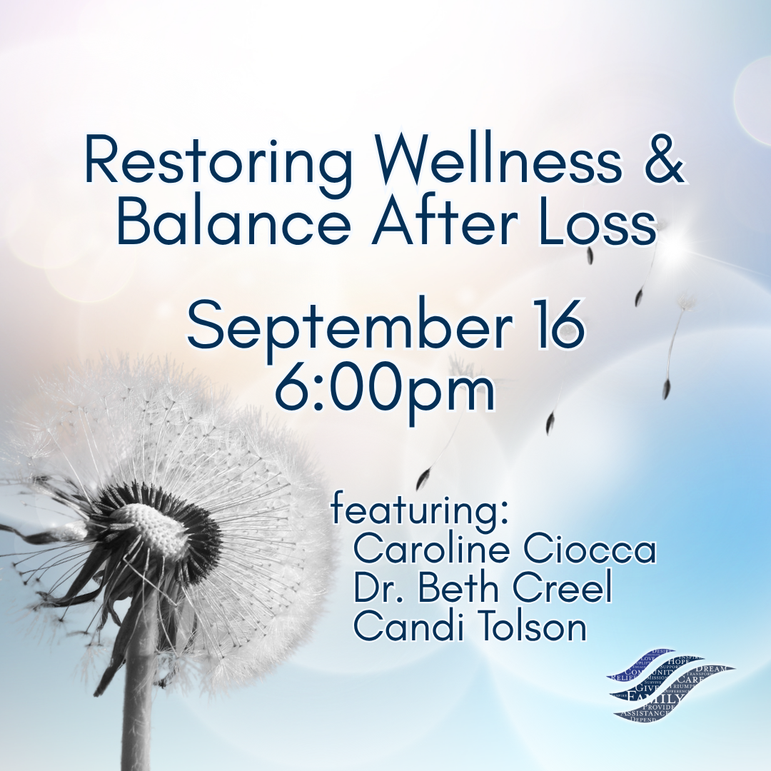 Restoring Wellness Balance After Loss Social post